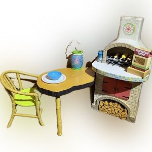 American Girl Outdoor Camping Stove, Table and Chair w/Accessories